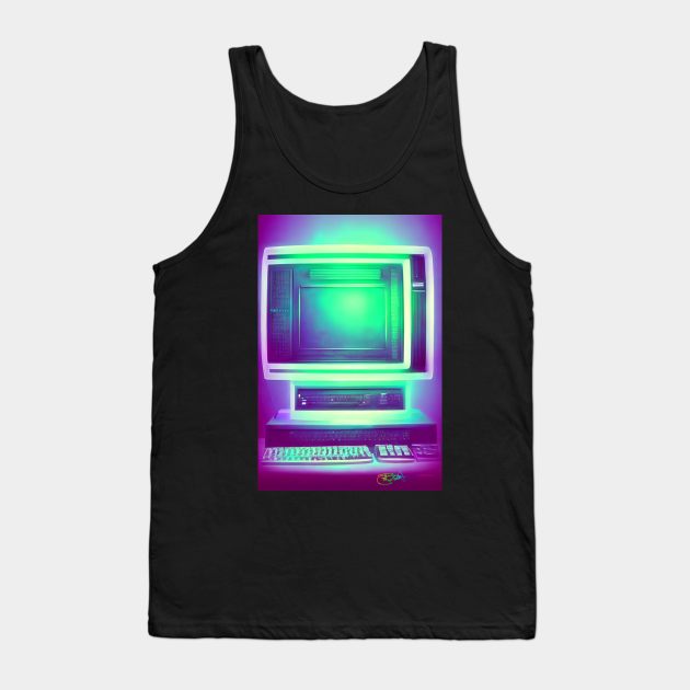 80’s Retro Tech Vibes 11 Tank Top by Benito Del Ray